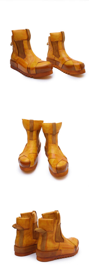 Design Leather Handmade Retro Thick Soled Heightening Casual Shoes