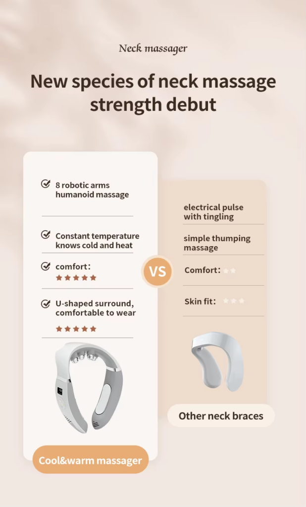 Wholesale Customized Wireless Personal Portable Neck Wearable Massagers Cold And Warm Hanging Neck Massager