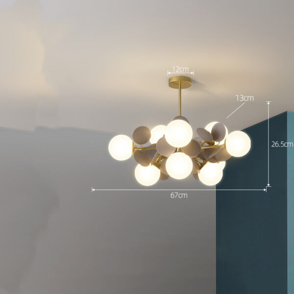 Nordic Chandelier Modern Minimalist Living Room Bedroom Lighting - Image 14