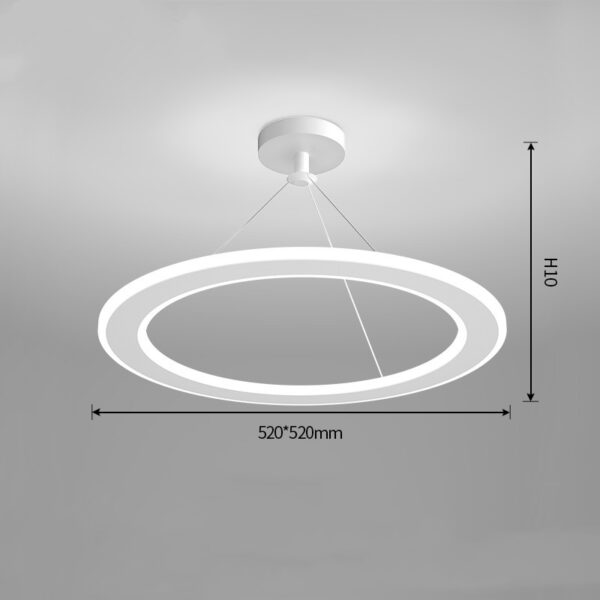 Simple Modern Circular Bedroom Study Chandelier - Image 27