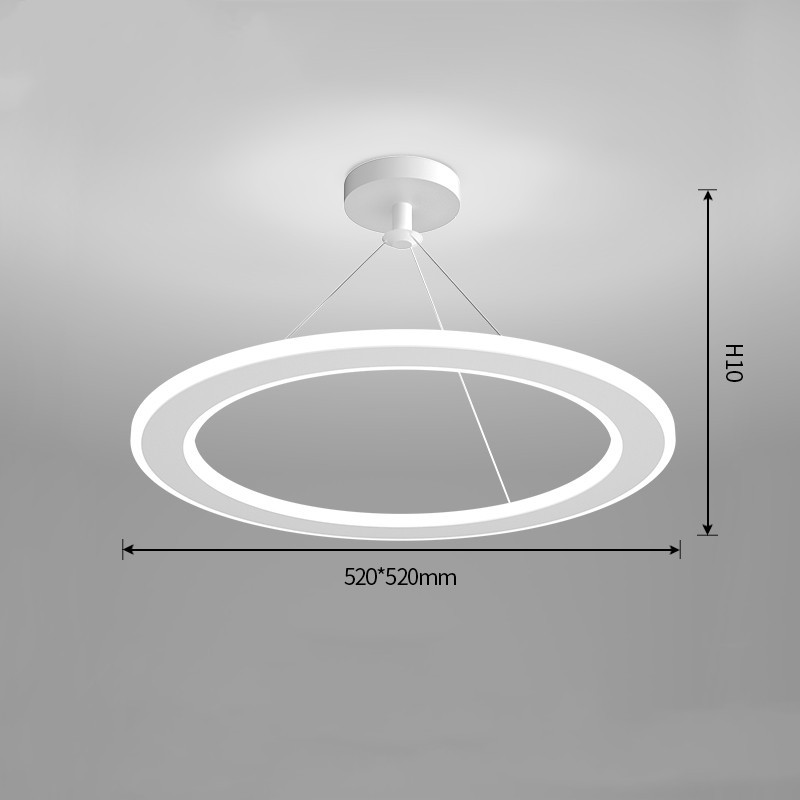 Simple Modern Circular Bedroom Study Chandelier - Image 27