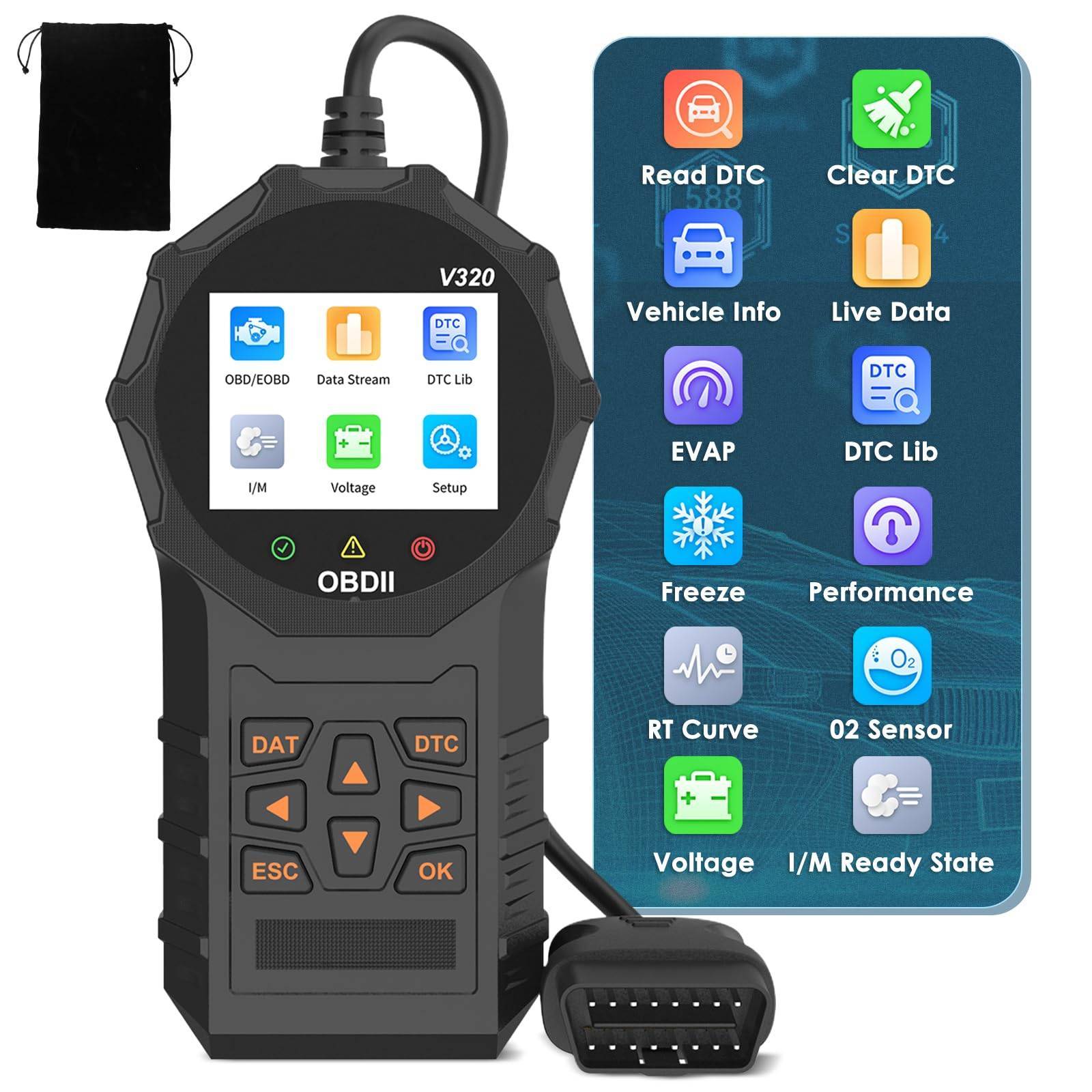 Automotive OBD2 Scanner OBD Code Reader Car Check Engine Fault Diagnostic Tool - Image 1