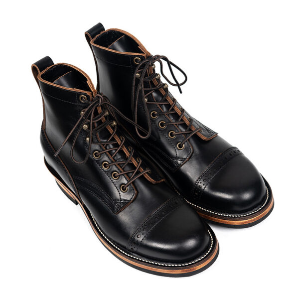 Tooling First Layer Cowhide Fall Winter Men Genuine Leather Boots - Image 2
