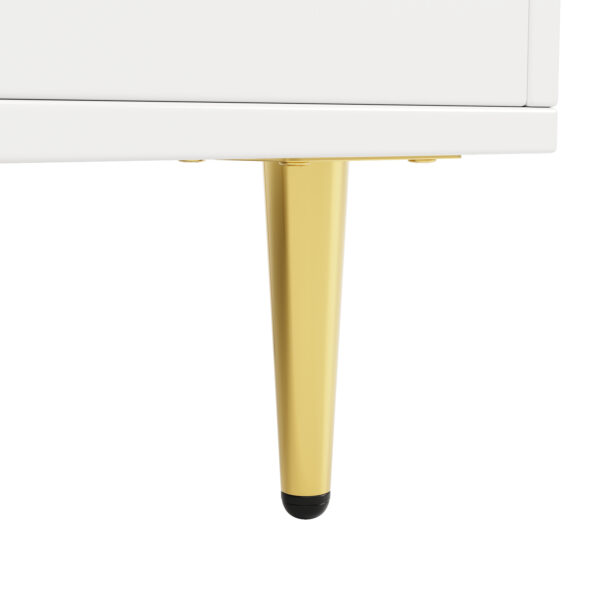 Multi-purpose Storage Cabinet145 X 39 X 171 Cm, Modern Design, With Changhong Glass Door, Wine Glass Holder, Multi-layered Storage Space, White With Gold Decoration, Suitable For Home And Restaurant - Image 18