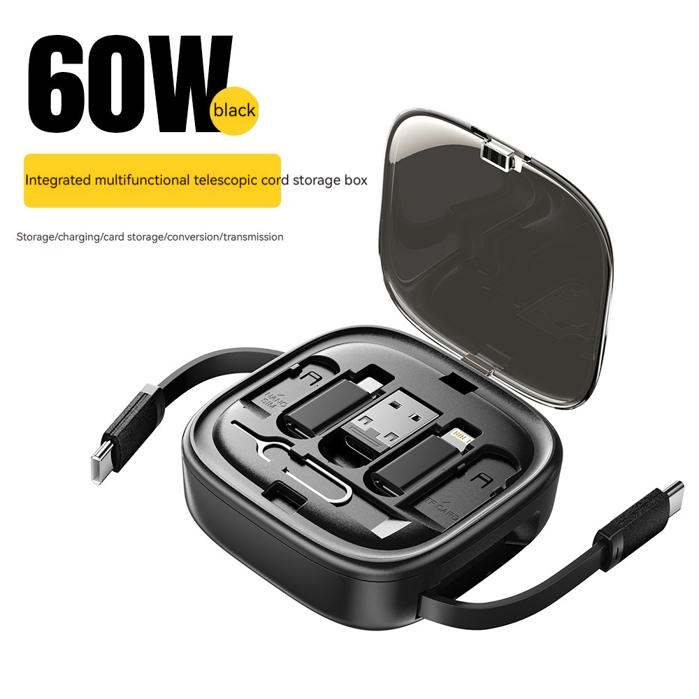 Data Cable Flexible Wire Storage 60W Fast Charging Multi-function Mobile Phone Charging Interface Box - Image 11