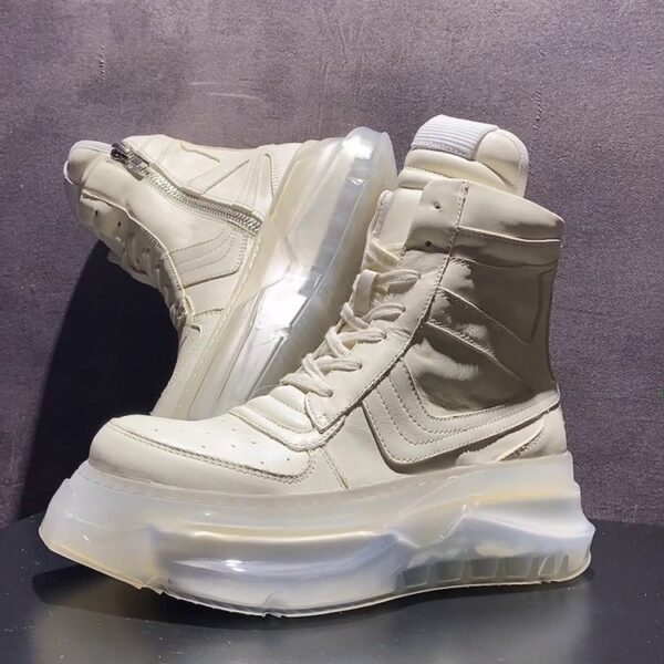 Men's High Top Sneakers Leather Sports Leisure - Image 1