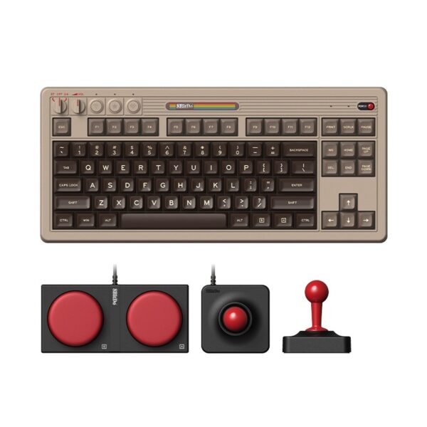 Retro Mechanical Gaming Keyboard Wireless Bluetooth With Rocker - Image 13
