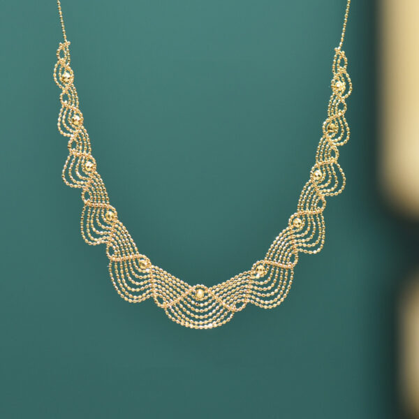 Women's Fashion 18k Gold Lace Necklace - Image 2