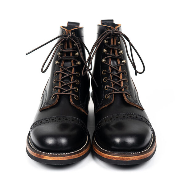 Tooling First Layer Cowhide Fall Winter Men Genuine Leather Boots - Image 5