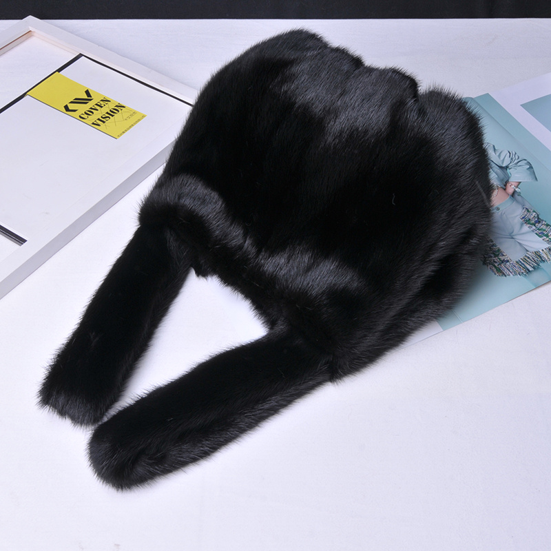 Whole Skin Mink Fur Wrap Soft Surface - Image 4
