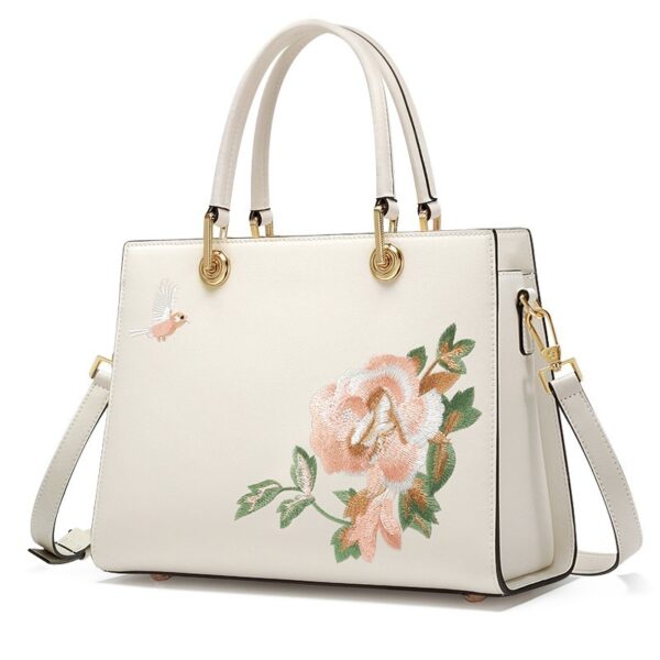 Women's Embroidered Bag Cowhide Portable - Image 2