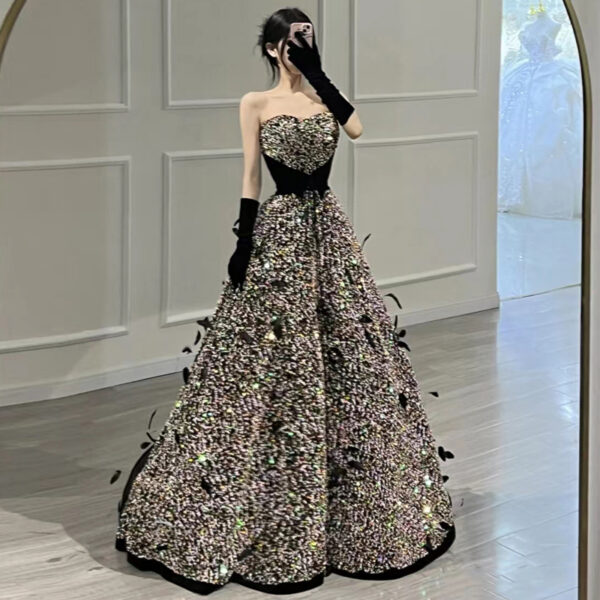 Women's Fashion Temperament Sequins Sheath Dresses - Image 25