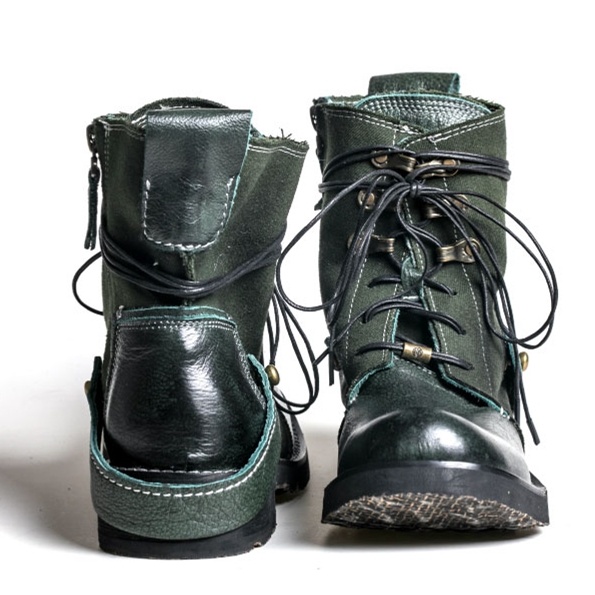 Outdoor Japanese Vintage Shoes Canvas Martin Boots - Image 3