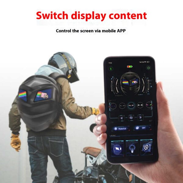 Luminous LED Waterproof Motorcycle Riding Helmet Bag - Image 6