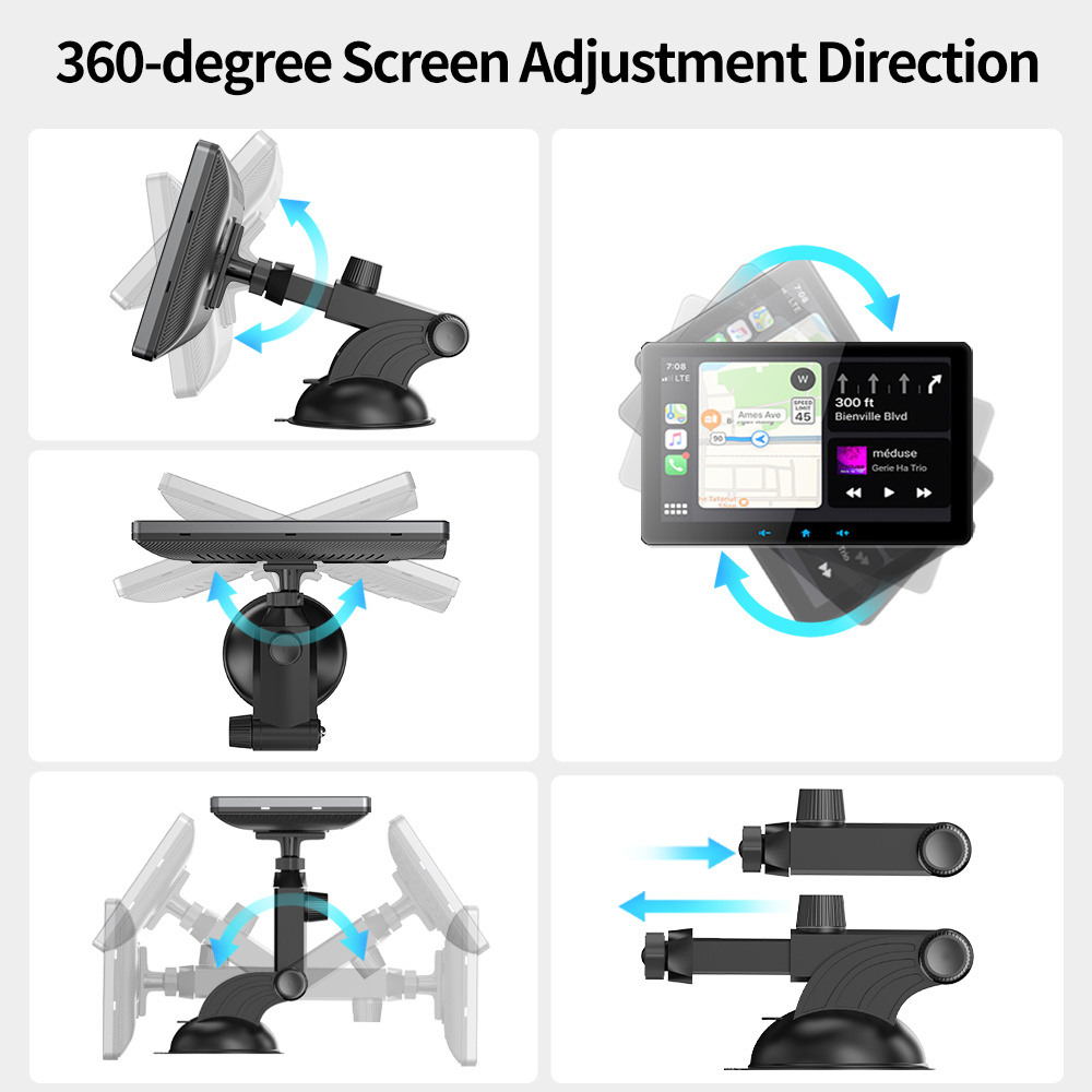 7 Car Wireless CarPlay Display Cigarette Lighter Interface Suction Cup Universal - Image 5