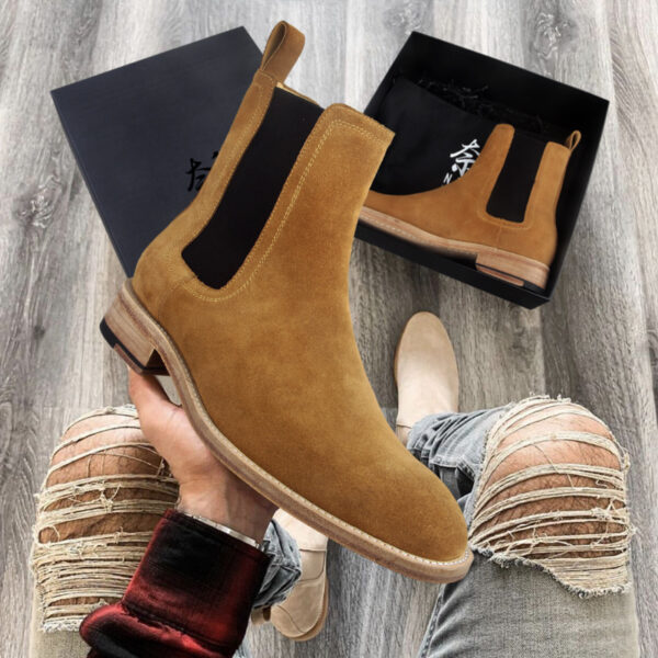 Handmade Boots Men's Genuine Leather Retro - Image 8