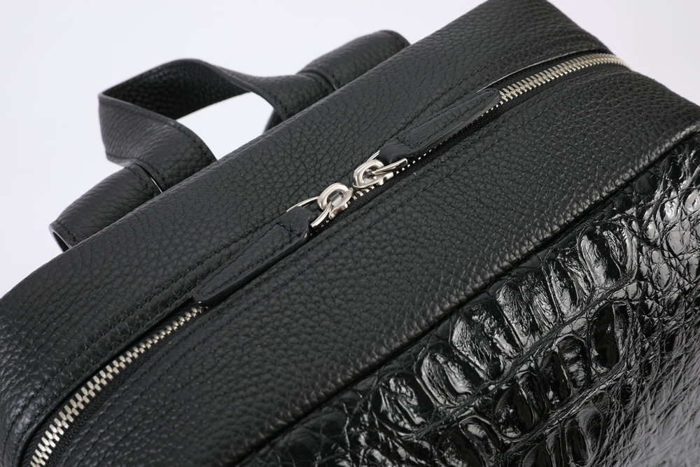 Crocodile Bone Leather Fabric Leisure Men