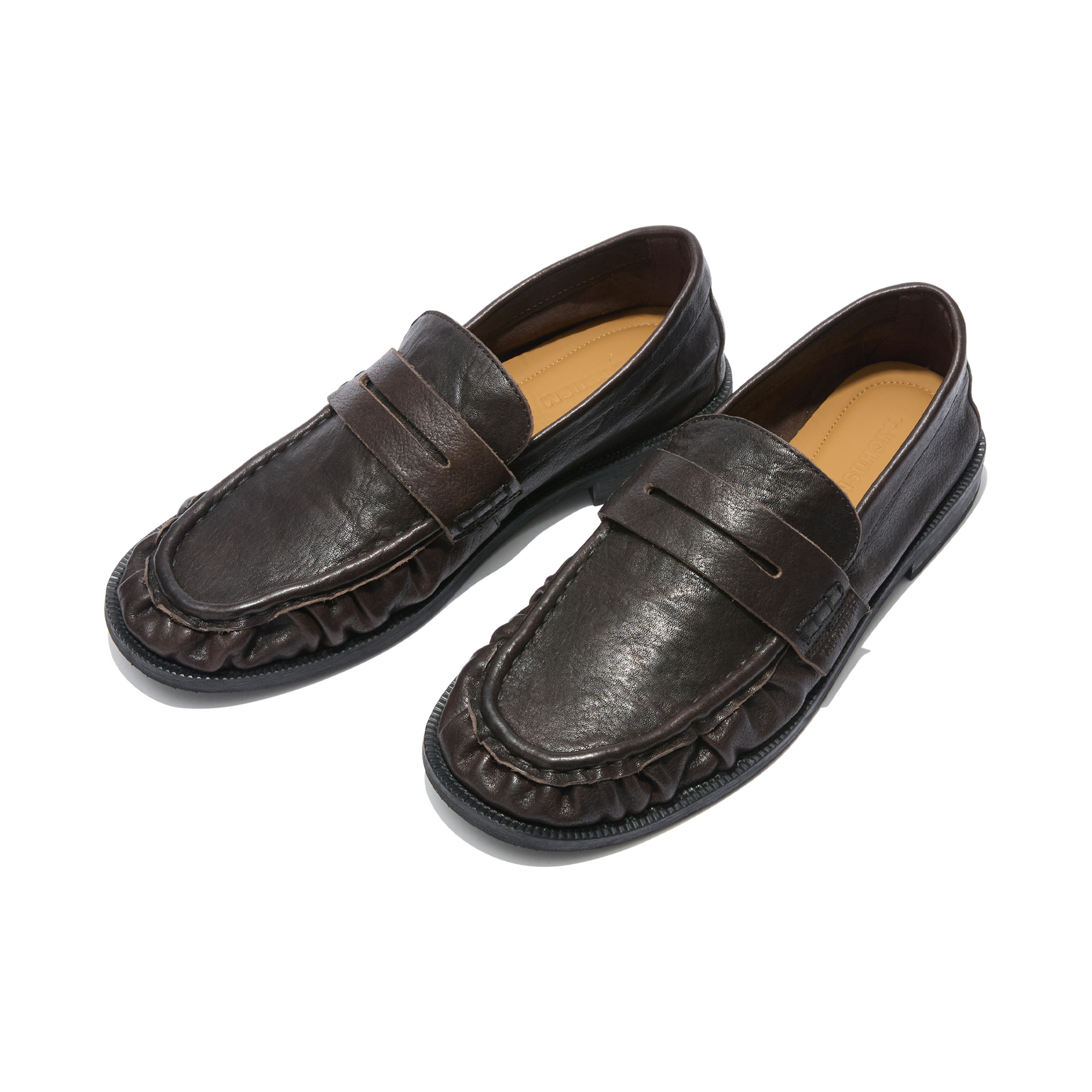 Mapi Neri Soft Crinkled Washed Leather Loafers - Image 20