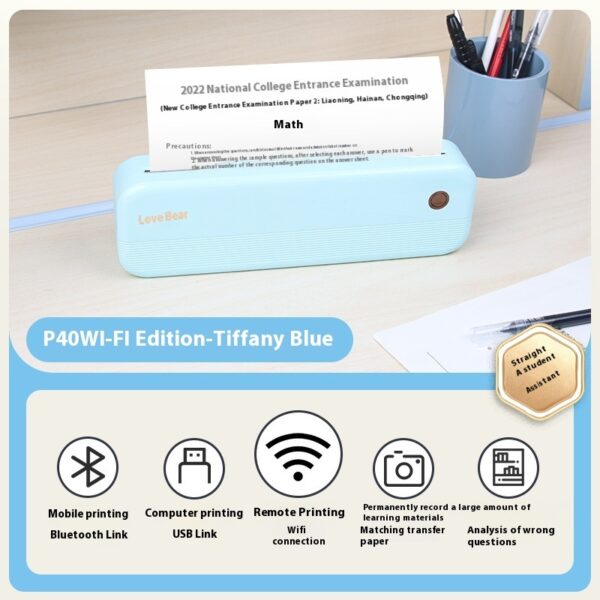 Ailixiong P40 Small Mini Ink-free Office Portable A4 Thermal Printer - Image 14
