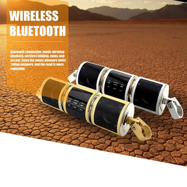 Motorcycle Bluetooth Music Player MP3 Motorcycle Stereo Speaker FM Radio Adjustable LED Screen - Image 13