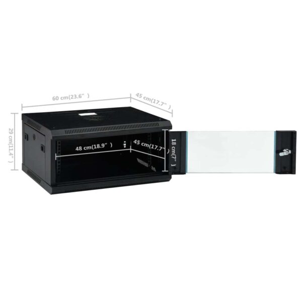 4U Network Cabinet Wall Mount 19" IP20 600x450x285 mm - Image 5