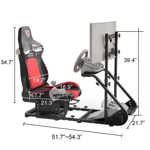 Enhanced And Stable Racing Wheel Cockpit, Compatible With Fanatec, PXN, Thrustmaster, And Logitech Adjustable Driving Simulators, Excluding Handbrake, Pedals, And Monitor--Not Support Self-pick Up - Image 5