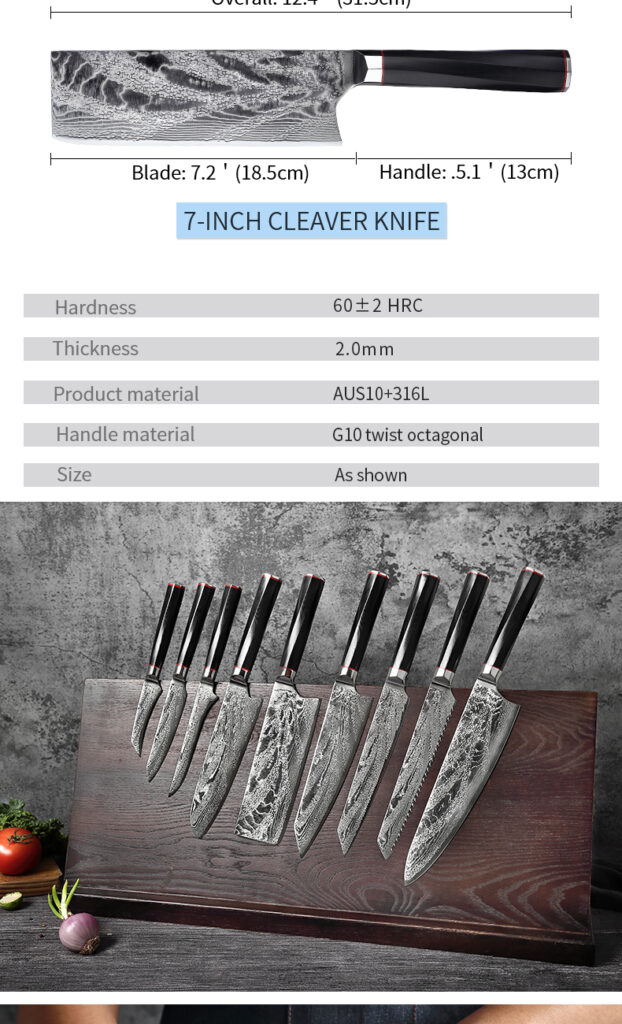 Damascus Steel Knife Chef's Knife Set Knife