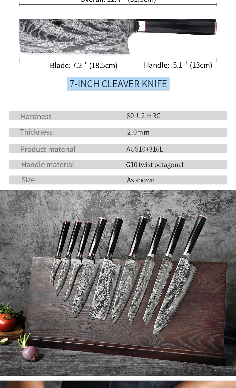Damascus Steel Knife Chef