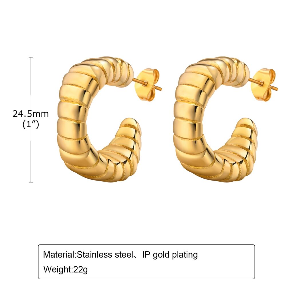 Elegant All-match Stainless Steel Earrings