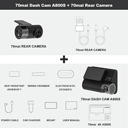 70mai A800S-1 4K Dash Cam Car DVR 24H Support Parking Monitor Rear Or Internal Camera - Image 4