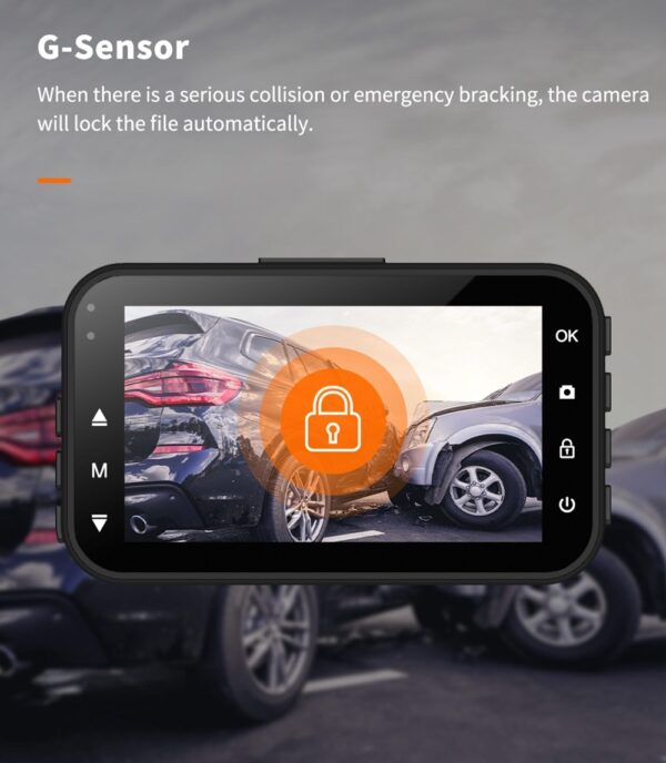 Dash Cam Front And Rear Car Camera Dual Dashcam 1080P FHD - Image 8