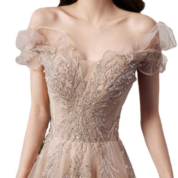 Banquet Host Small Evening Dress Women's Slim Bridesmaid Dress - Image 7