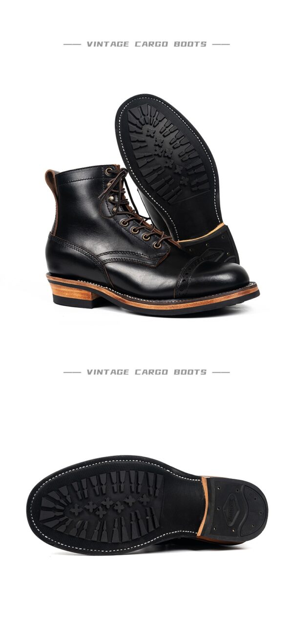 Tooling First Layer Cowhide Fall Winter Men Genuine Leather Boots - Image 23