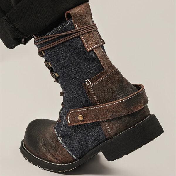 Outdoor Japanese Vintage Shoes Canvas Martin Boots - Image 4