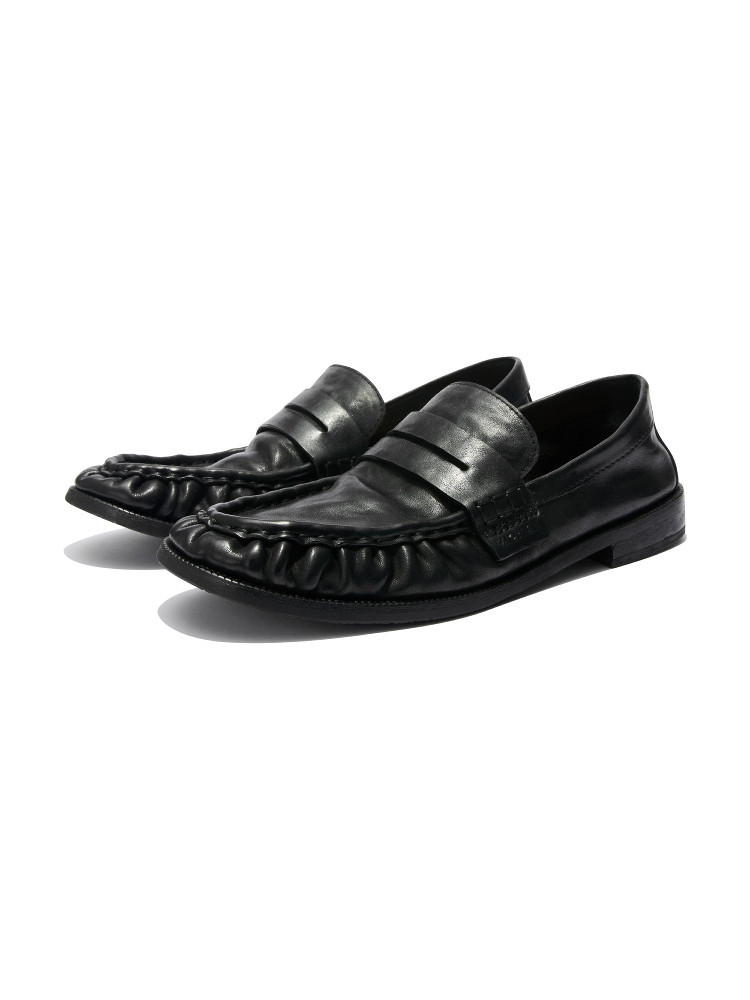 Mapi Neri Soft Crinkled Washed Leather Loafers