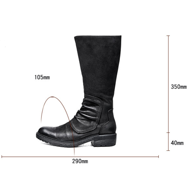 Men's Platform High Top Zip Boots