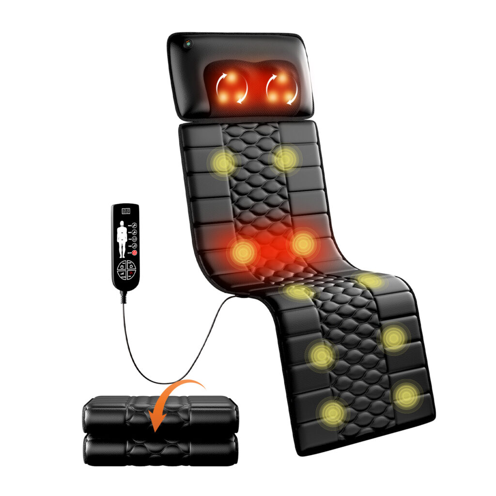 Amazon Restricted Products Foldable Massage Mattress Controller With Smart Heating And Timer, Perfect For Full-body Relaxation At Home, Portable And Convenient For Home Use