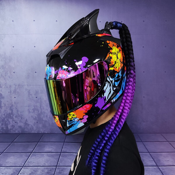 Couples' Dirty Braids Motorcycle Helmets - Image 48