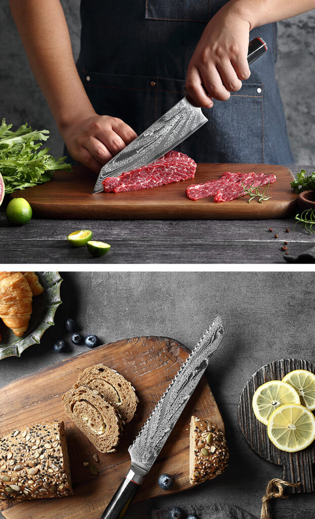 Damascus Steel Knife Chef's Knife Set Knife