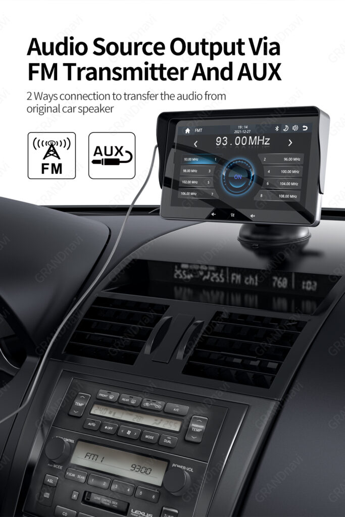 7 Car Wireless CarPlay Display Cigarette Lighter Interface Suction Cup Universal