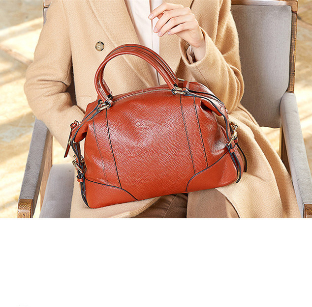 European And American Leather Top Layer Cowhide Bag For Ladies - Image 4