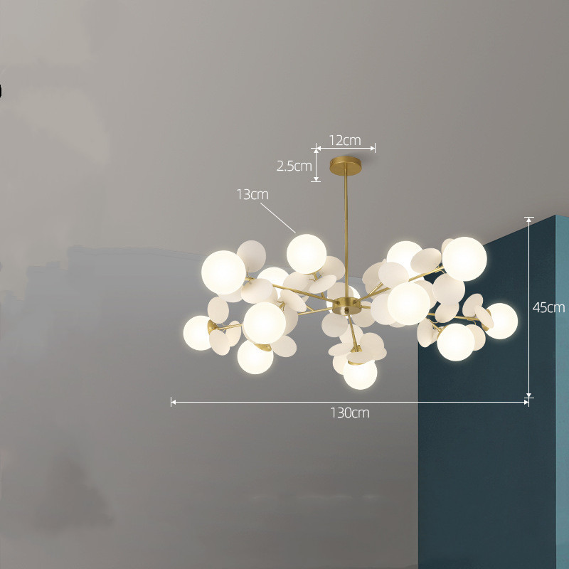 Nordic Chandelier Modern Minimalist Living Room Bedroom Lighting - Image 4