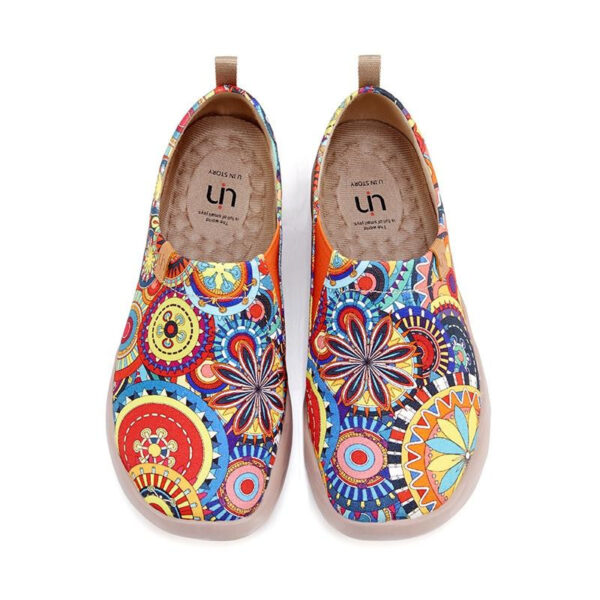Women's Casual Shoes Painted Walking Slip On Lightweight Loafers Comfortable Canvas Fashion Sneakers - Image 62
