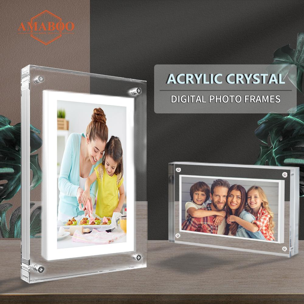 Acrylic Digital Photo Video Frame Battery New - Image 18