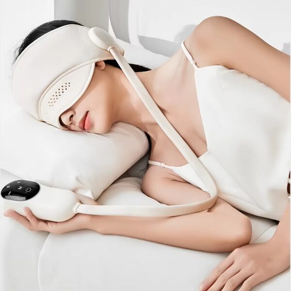 New Creative Sleep Aid Head Eye Massager Heating Pain Relief Relaxing Apparatusma Massage At Home - Image 2