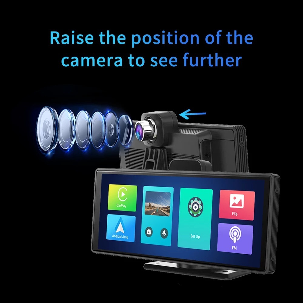 Smart Screen Front And Back Dual Recording 1080P Streaming Media Mobile Phone Projection Carplay Recorder - Image 1