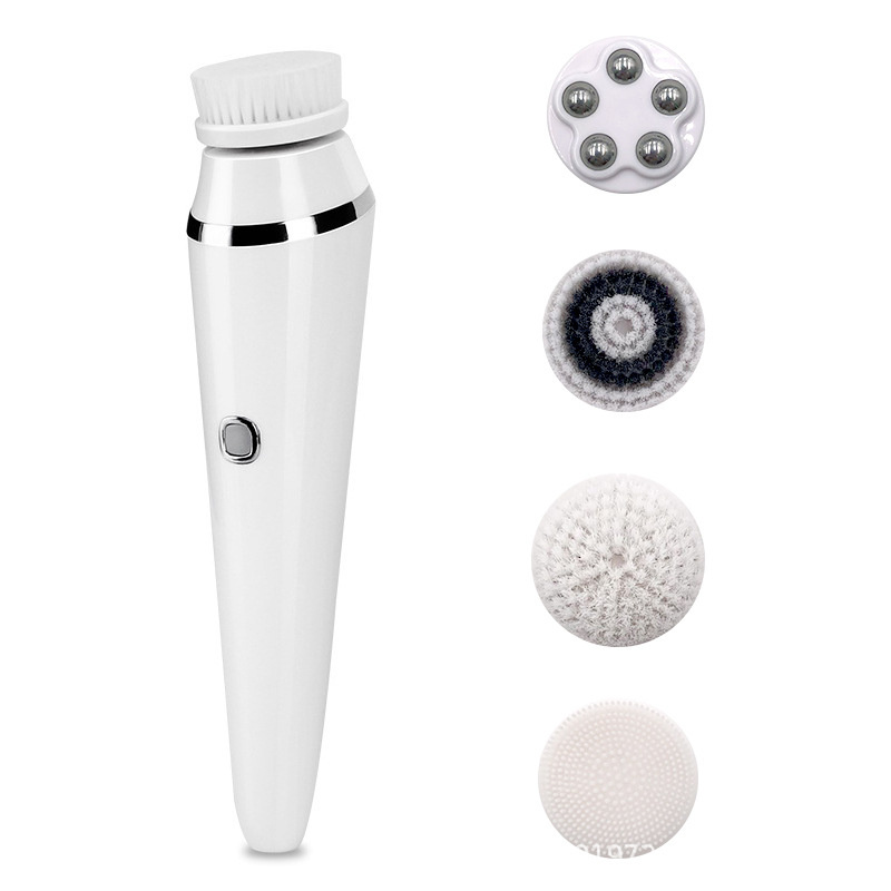 4 In 1 USB Rechargeable Electric Facial Cleansing Brush Soft Skin Care Portable Massager Face Brush Deep Cleaning Device - Image 5