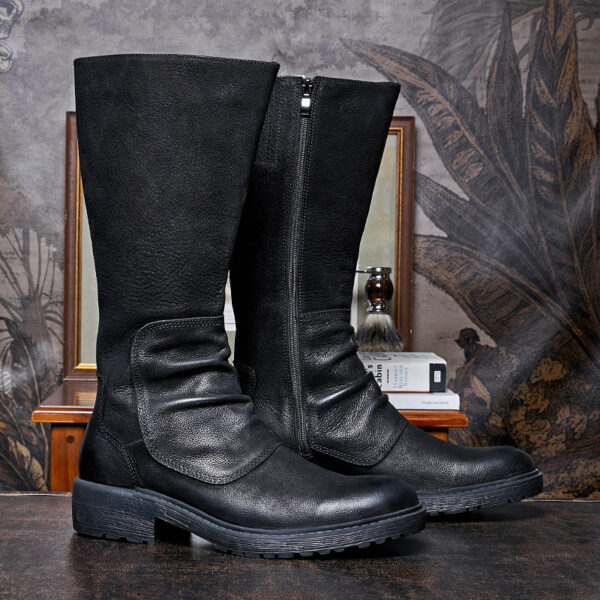 Men's Platform High Top Zip Boots - Image 5