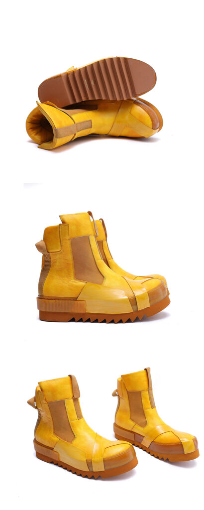 Design Leather Handmade Retro Thick Soled Heightening Casual Shoes