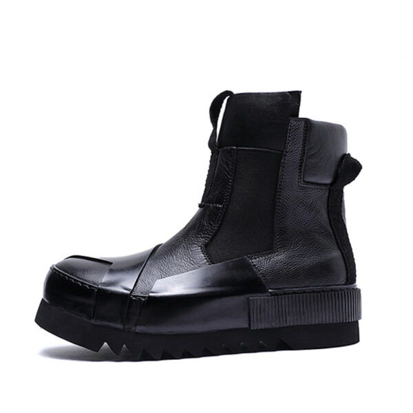 Design Leather Handmade Retro Thick Soled Heightening Casual Shoes - Image 27